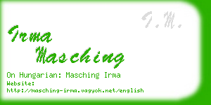 irma masching business card